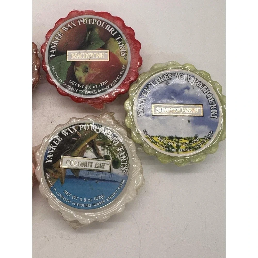 Yankee Candle Wax Tarts Lot 7 Almond Cookie Spiced Pumpkin MacIntosh